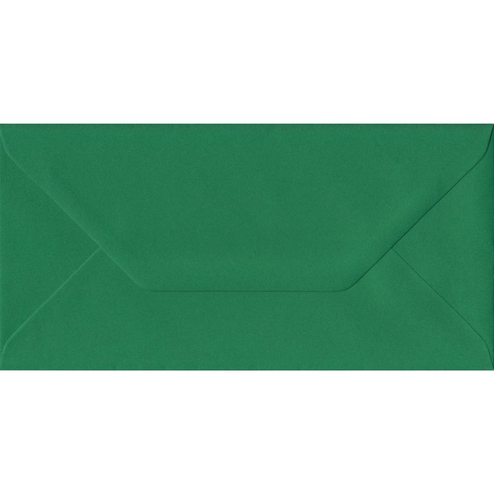 Xmas Green Premium Gummed DL - 110 mm x 220 mm Envelope