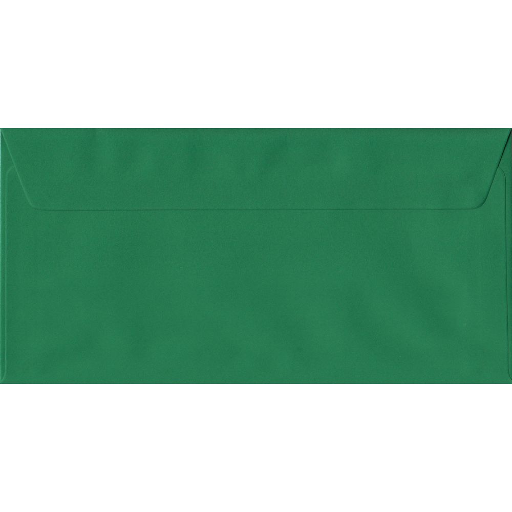 Xmas Green Premium Peel And Seal DL - 110 mm x 220 mm Envelope