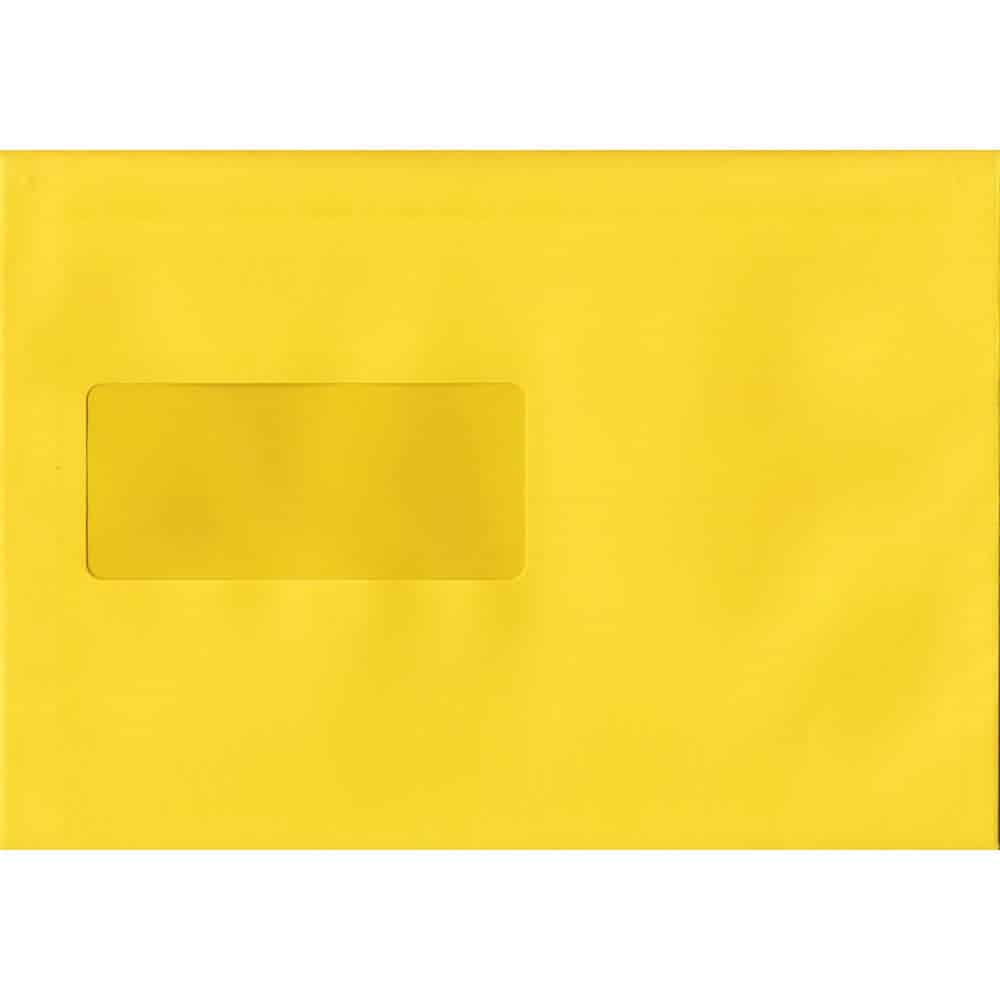 Banana Yellow 162mm x 229mm C5 Value Pack. 100 Yellow C5/A5 Envelopes.