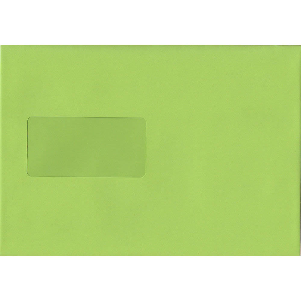 Lime Green 162mm x 229mm C5 Value Pack. 100 Green C5/A5 Envelopes.