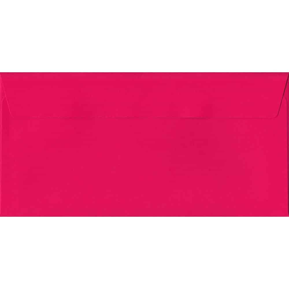 Shocking Hot Pink 114mm x 229mm DL Value Pack. 100 Pink DL Envelopes.