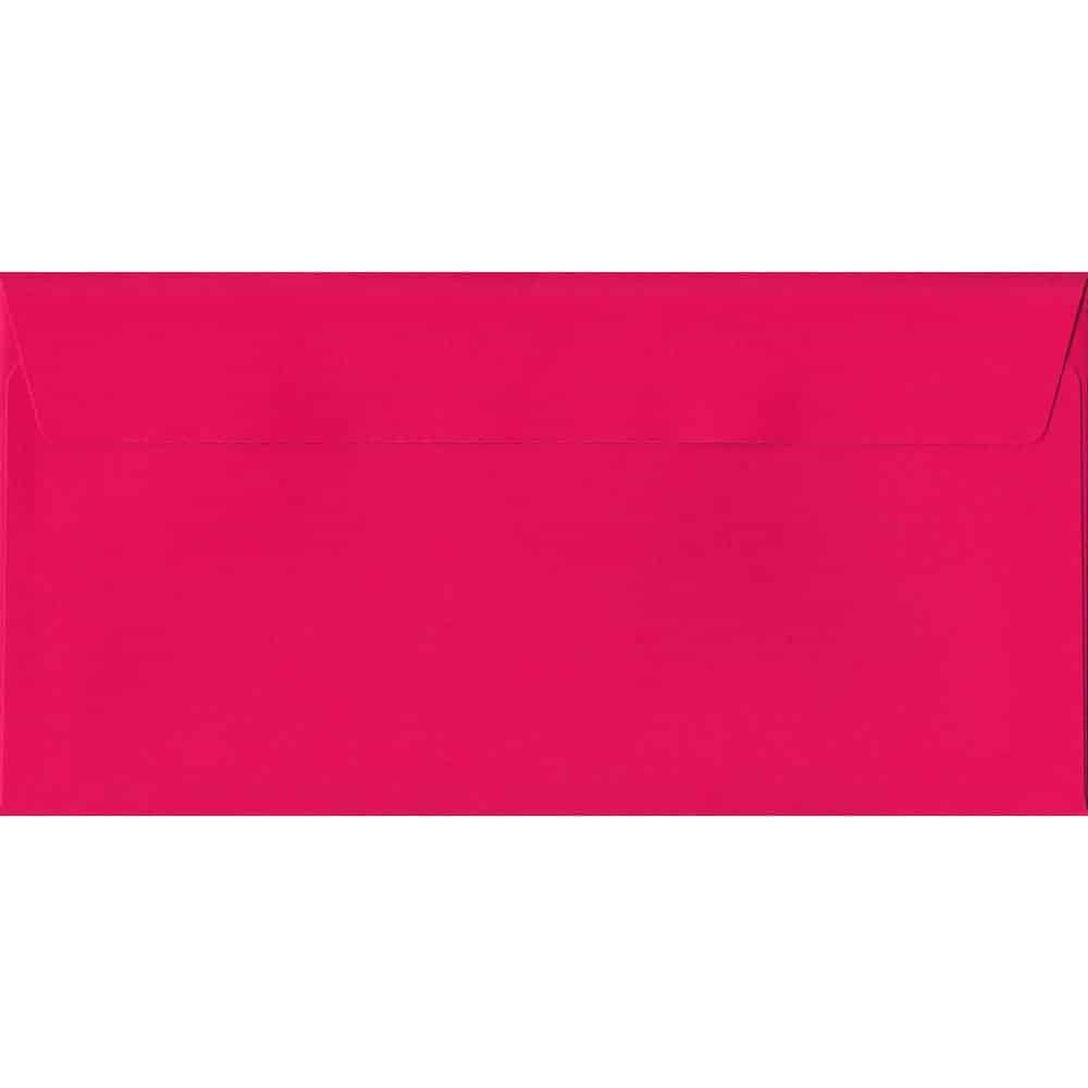 Shocking Hot Pink 114mm x 229mm DL Value Pack. 100 Pink DL Envelopes.