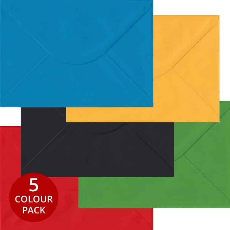 Olympic Pack - 100 C5 Self Seal Envelopes In Five Olympic Colours