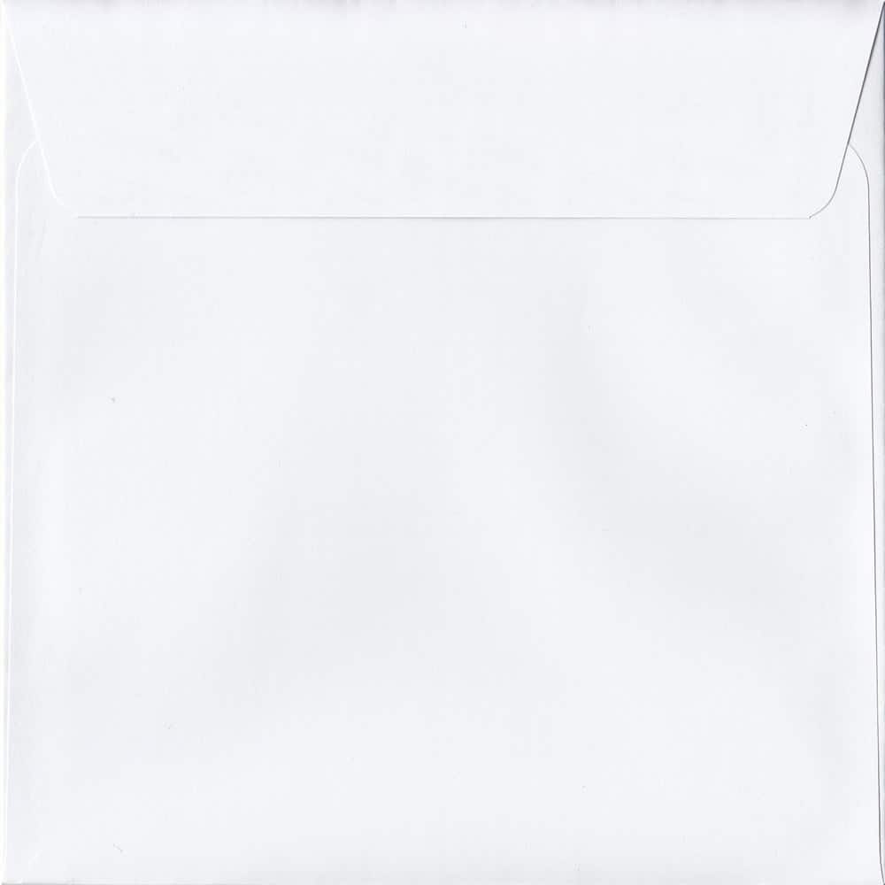 White 220mm x 220mm Value Pack. 50 White Square Envelopes.