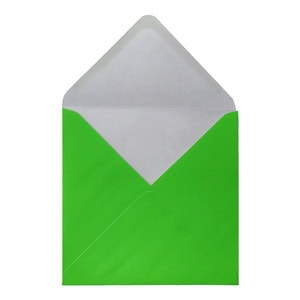 Electric Green Envelope 155mm Square Open