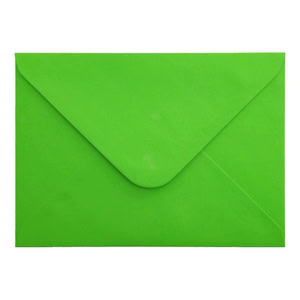 Electric Green Envelope 5x7 Closed