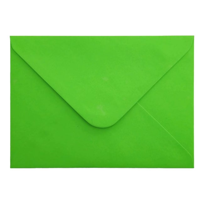 Electric Green Envelope 5x7 Closed