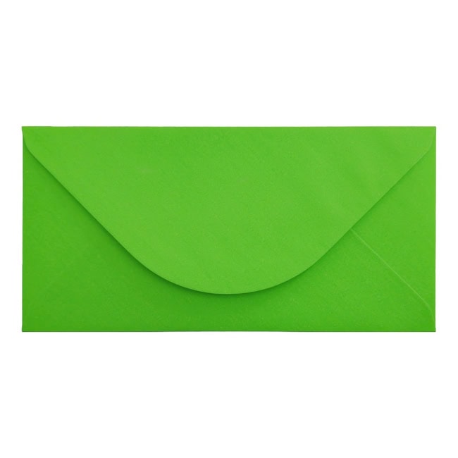 Electric Green Envelope Dl Closed