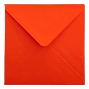 Electric Orange Envelope 155mm Square Closed
