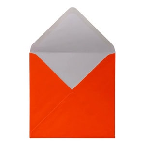 Electric Orange Envelope 155mm Square Open