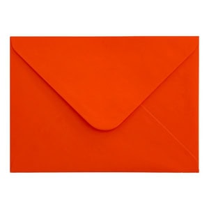 Electric Orange Envelope 5x7 Closed