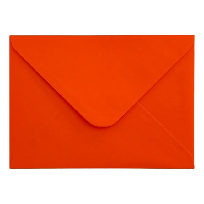 Electric Orange Envelope 5x7 Closed