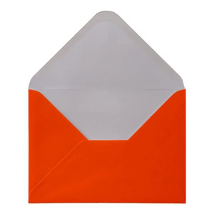 Electric Orange Envelope 5x7 Open
