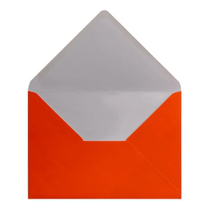 Electric Orange Envelope C5 Open