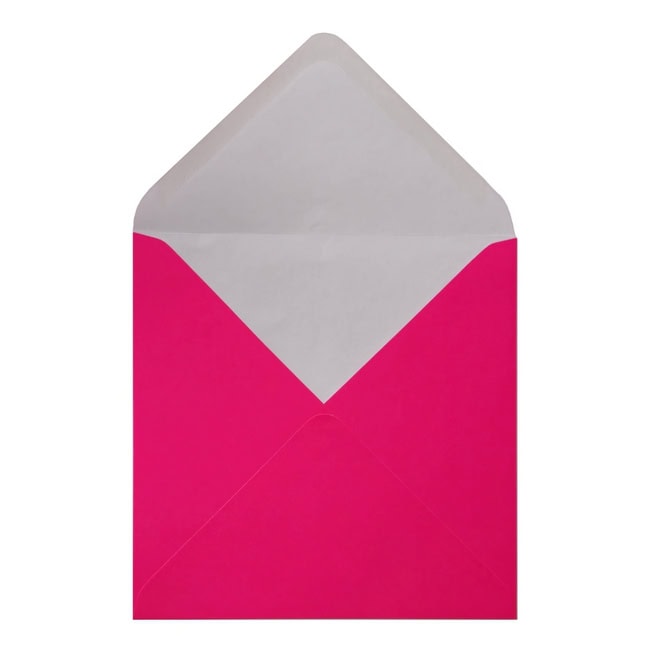 Electric Pink Envelope 155mm Square Open