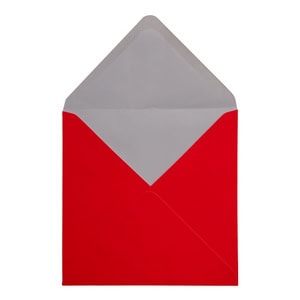 Electric Red Envelope 155mm Square Open