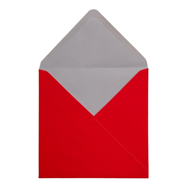 Electric Red Envelope 155mm Square Open