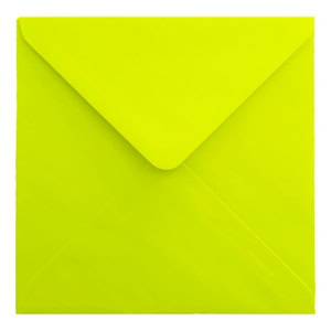 Electric Yellow Envelope 155mm Square Closed