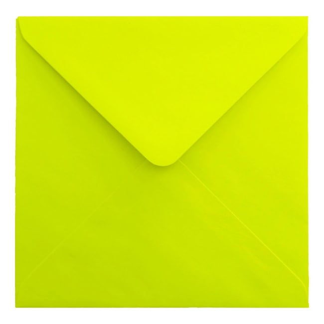 Electric Yellow Envelope 155mm Square Closed