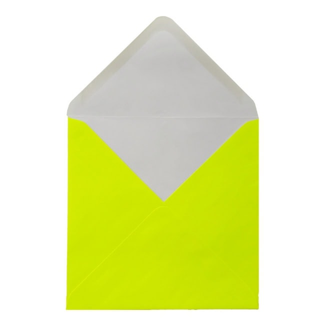 Electric Yellow Envelope 155mm Square Open