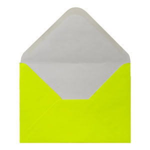 Electric Yellow Envelope 5x7 Open