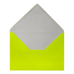 Electric Yellow Envelope C5 Open