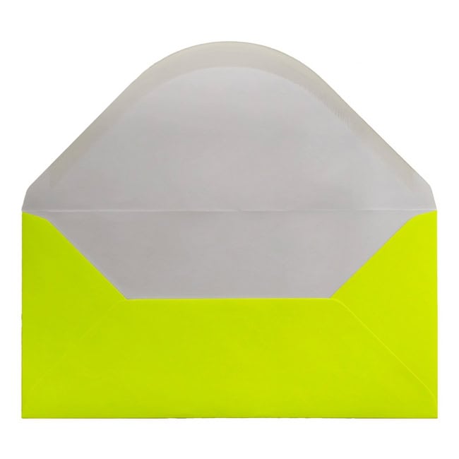 Electric Yellow Envelope Dl Open