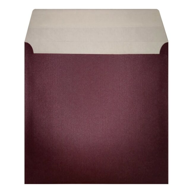 Aubergine Pearl Envelope 155mm Square Open
