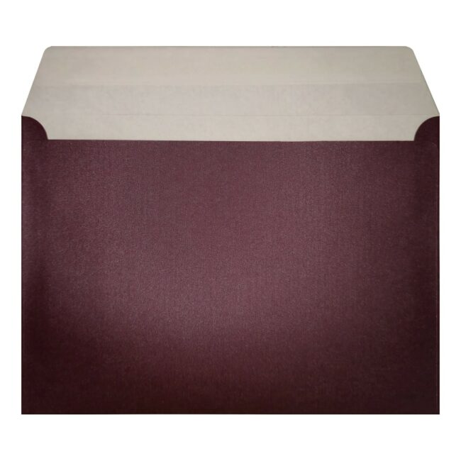 Aubergine Pearl Envelope C5 Open