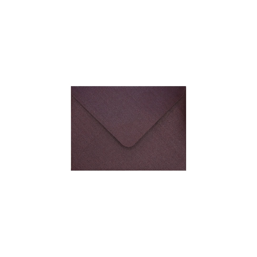Aubergine 82mm x 113mm C7 Pearlescent Envelope. Gummed. 120gsm V-Flap.