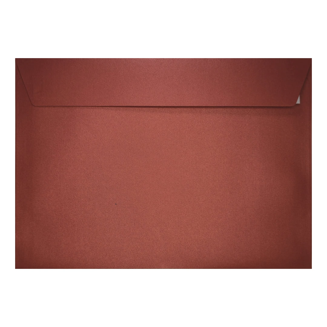 100 Cardinal Red 162mm x 229mm C5 Pearlescent Envelopes. Peel/Seal. 120gsm Wallet Flap. Value Pack.