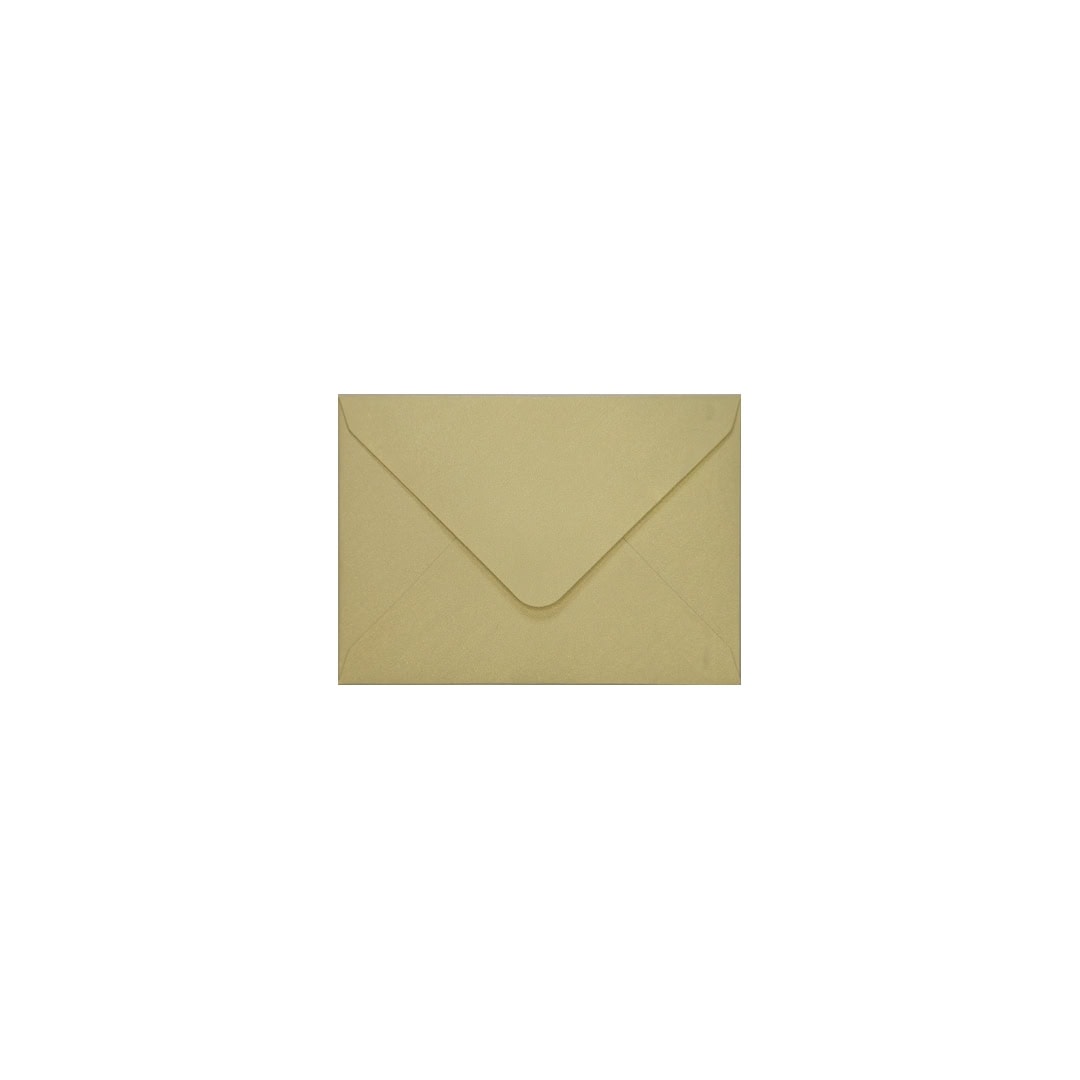 Champagne 62mm x 94mm Pearlescent Business Card Envelope. Gummed. 120gsm V-Flap.