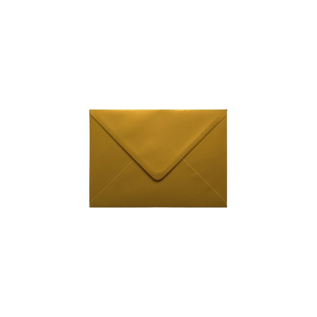Gold 70mm x 110mm Envelopes. 100 Gold 100gsm Gift/Place Card Envelopes. Gummed.