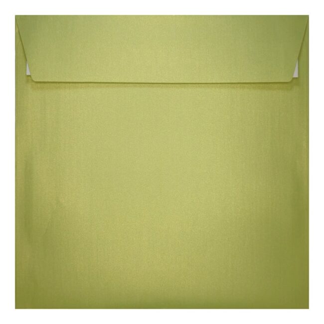 Lime Green Pearl Envelope 155mm Square Closed