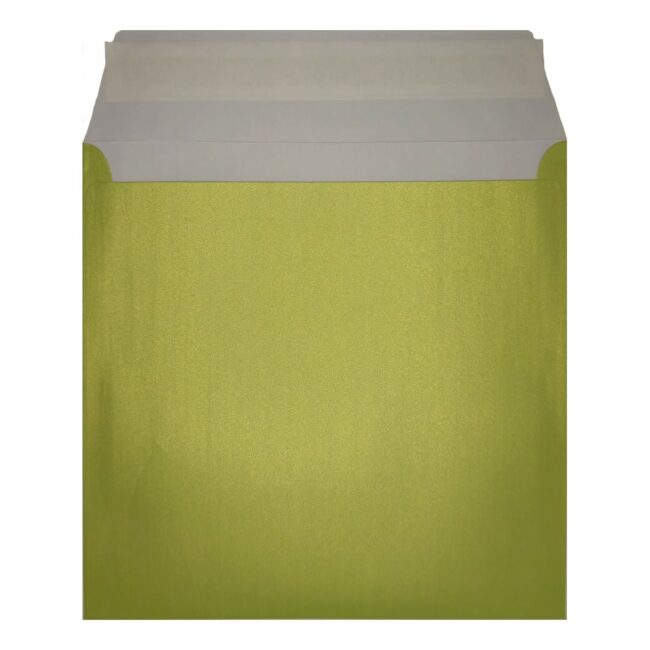 Lime Green Pearl Envelope 155mm Square Open