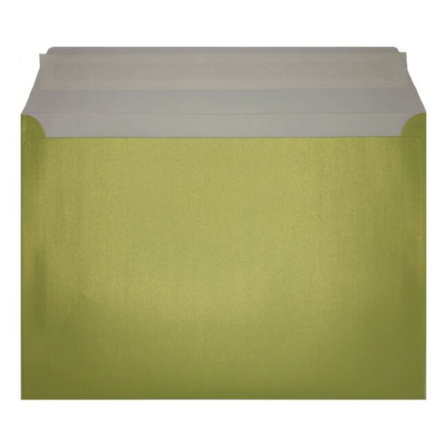 Lime Green Pearl Envelope C5 Open