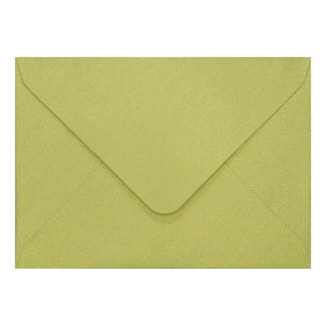 Lime Green Pearl Envelope C7 Closed