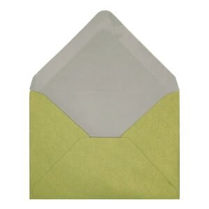 Lime Green Pearl Envelope C7 Open
