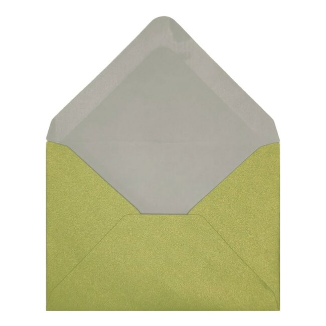 Lime Green Pearl Envelope C7 Open