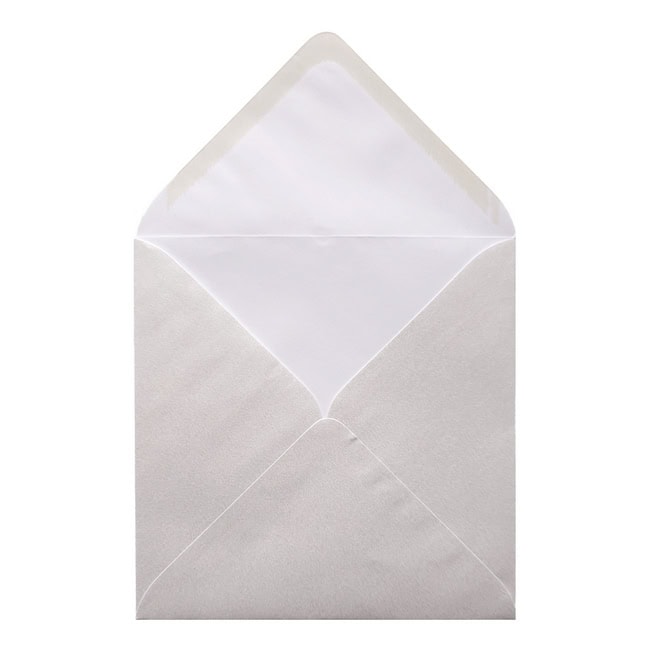 Oyster White Envelope 130mm Square Open