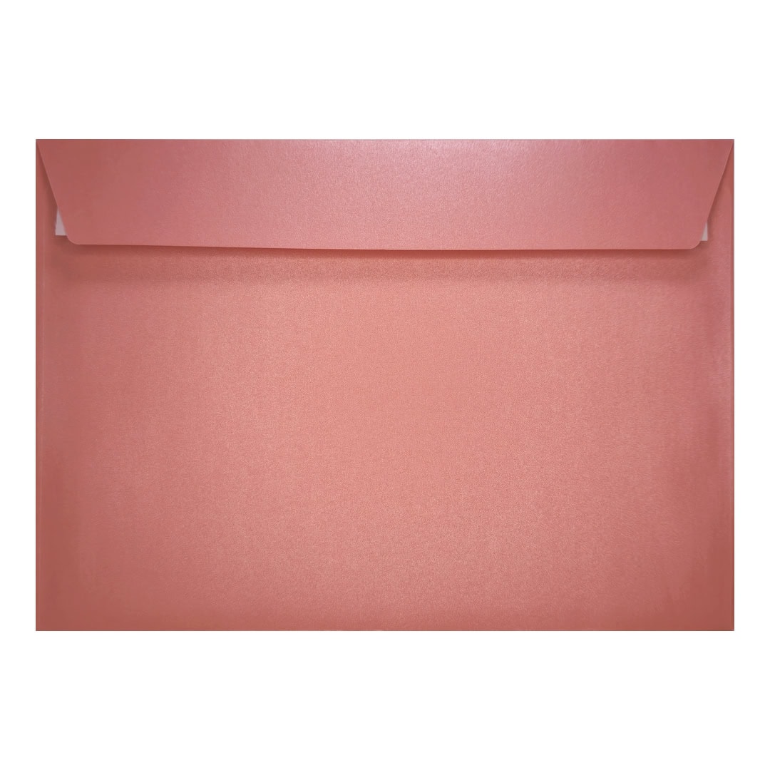 100 Baby Pink 162mm x 229mm C5 Pearlescent Envelopes. Peel/Seal. 120gsm Wallet Flap. Value Pack.