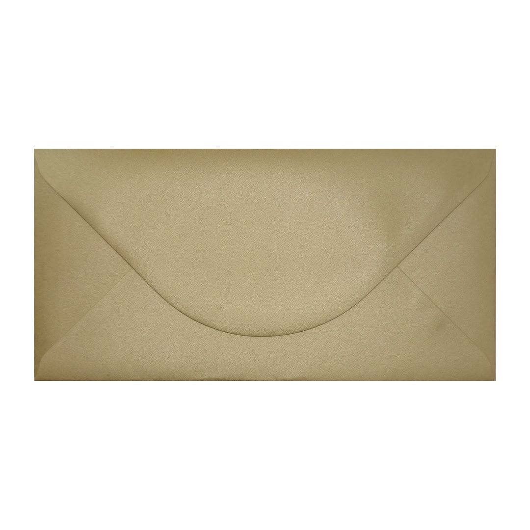 Pure Gold 110mm x 220mm DL Envelope. Gummed. 100gsm V-Flap.