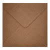 Brown Ribbed Envelope 155mm Square Closed