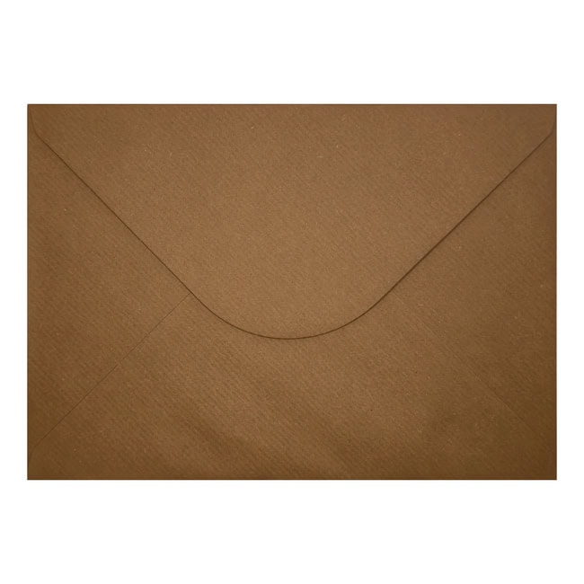 Brown Ribbed Envelope A5 Closed