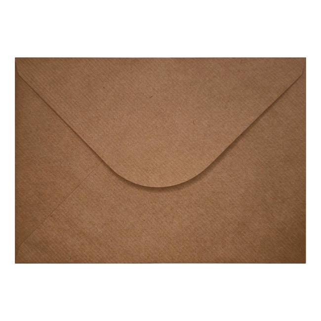 Brown Ribbed Envelope C5 Closed