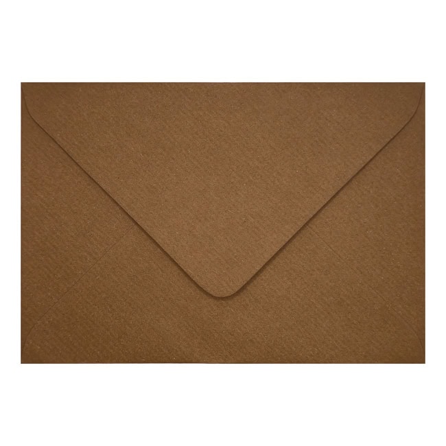 Brown Ribbed Envelope C7 Closed