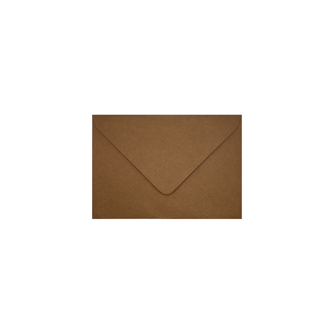 Brown Ribbed 82mm x 113mm Envelope. Brown 100gsm C7 Envelope (to fit A7). Gummed.