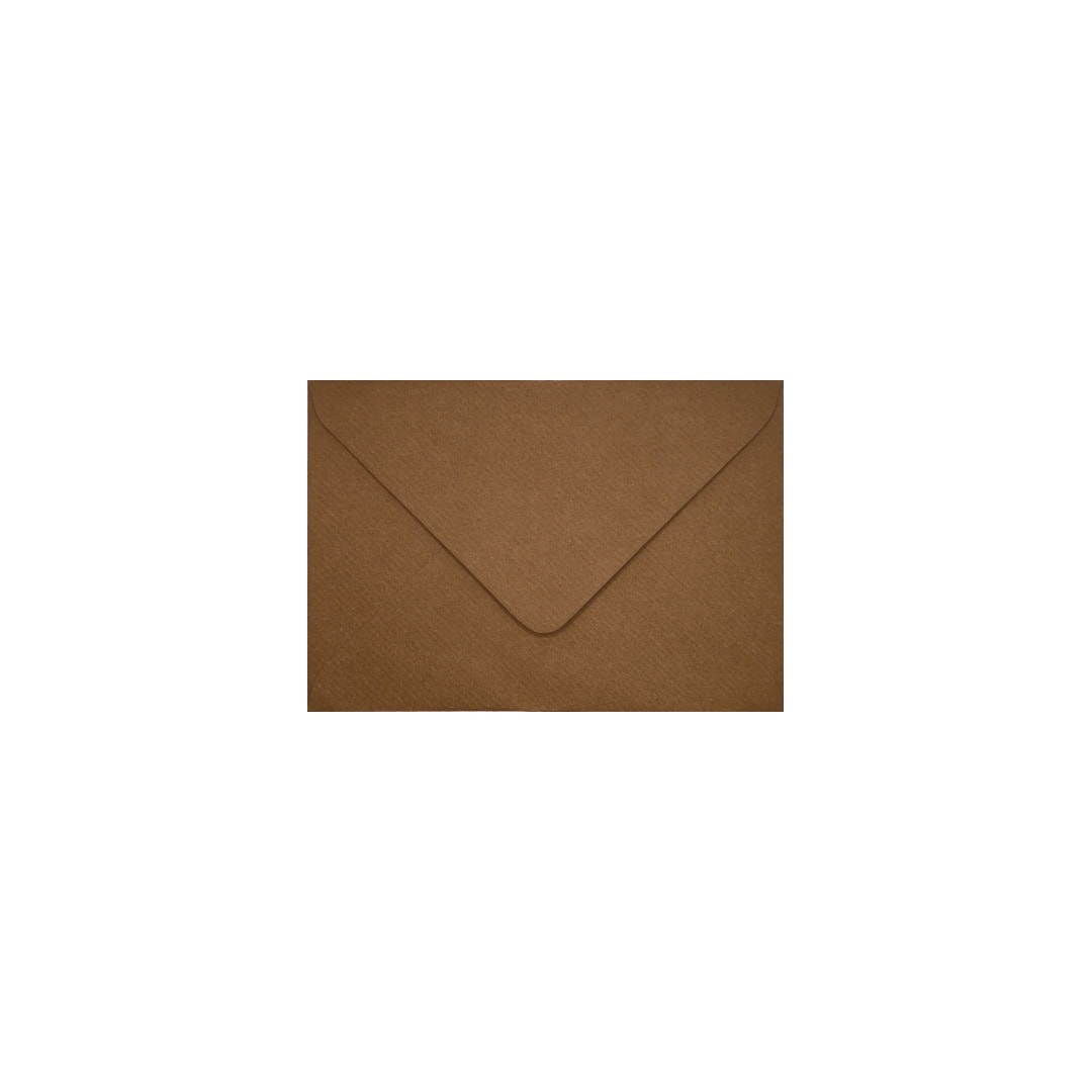 Brown Ribbed 70mm x 110mm Envelopes. 100 Brown 100gsm Gift/Place Card Envelopes. Gummed.