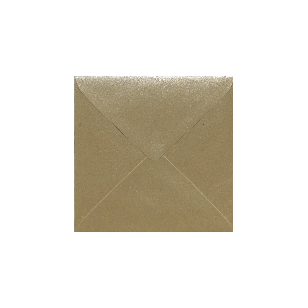 Champagne Kraft 130mm x 130mm Small Square Envelope. Gummed. 115gsm V-Flap.