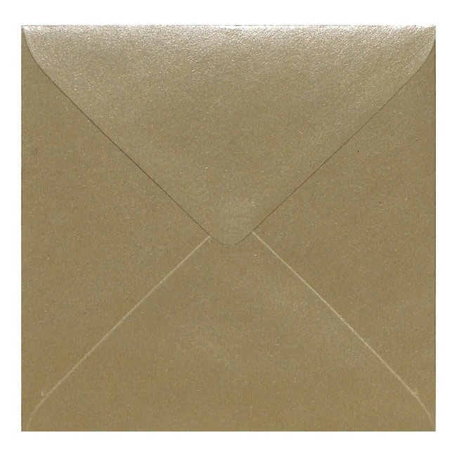 Champagne Kraft Envelope 155mm Square Closed